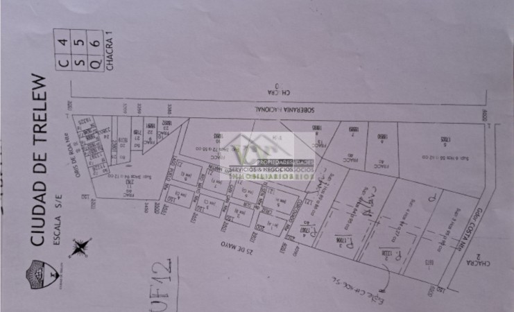 OPORTUNIDAD 4 Has 6000 m2 Terreno para Loteo Importante propiedad sobre Av 25 d Mayo en Trelew mas de 4.64 has. Chubut