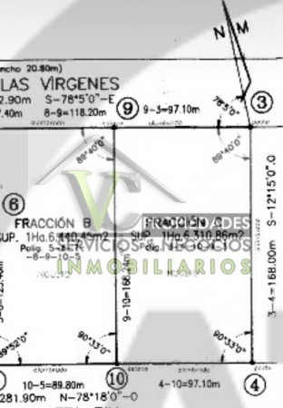 OPORTUNIDAD Vendo lote sobre Las Virgenes, San Rafael  de 1 has 6310 m².  Frente a calle 97.10 mts.  Las Paredes. Mendoza