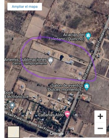 PERMUTA Terreno o lote 2,4 has o 24.000 m2 en la calle el TOLEDANO las Paredes. San Rafael