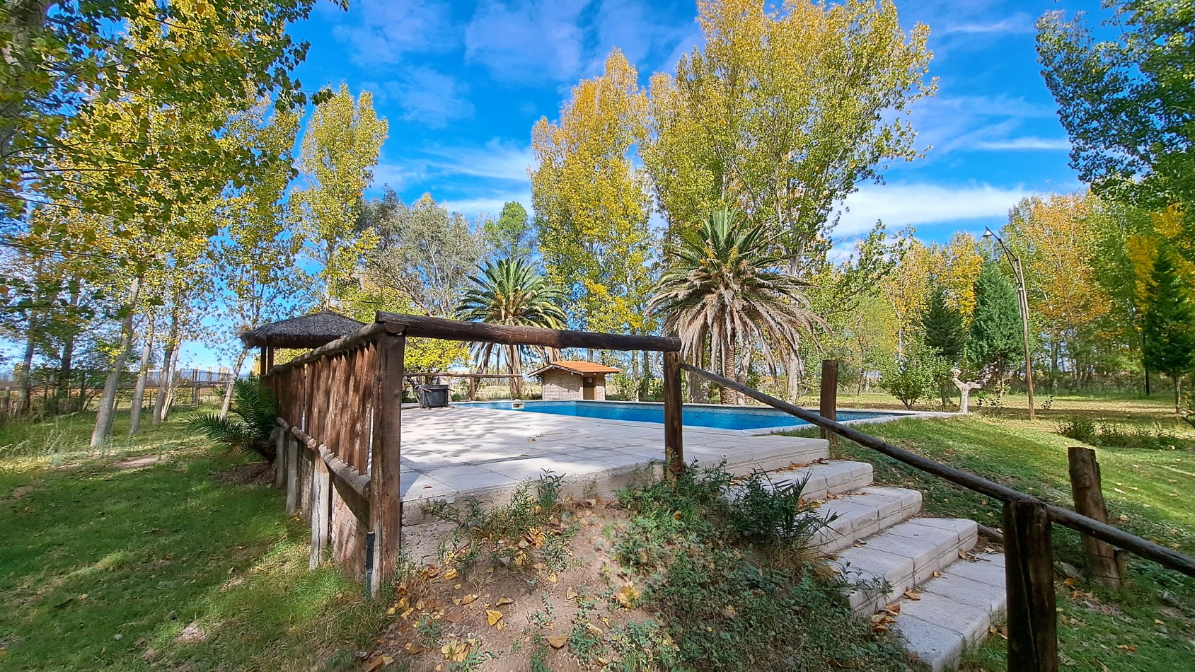 VENDO FINCA 42 has en San Rafael con Casa Patonal 4 dormitorios + Piscina + Galpones + prod de Ciruela distrito Salto de las Rosas