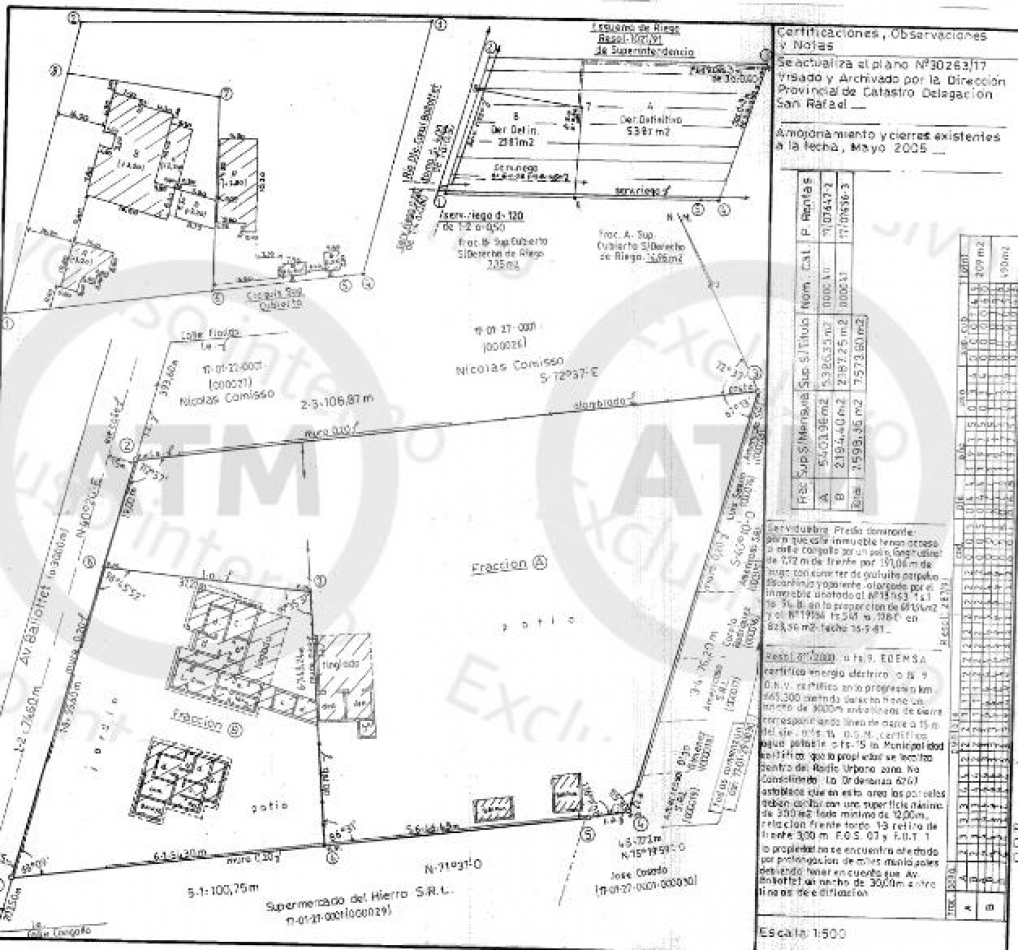 Vendo propiedad de 7.563 m2 sobre Avenida Balloffet con 74 metros de frente. San Rafael