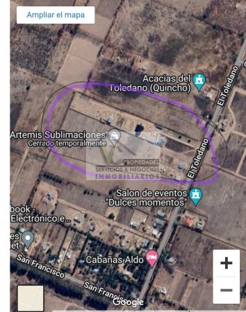 Terreno o lote 2,4 has o 24.000 m2 en la calle el TOLEDANO las Paredes. 39.000 SAN RAFAEL