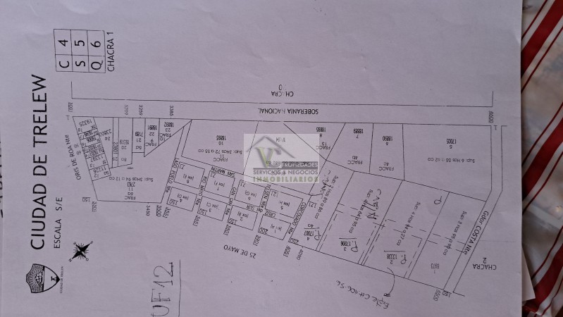 IMPORTANTE PROPIEDAD 4 HAS SOBRE 25 DE MAYO EN TRELEW, zona Urbana, TODO LOS SERVICIOS sobre Avenida, Canal principal de riego.
